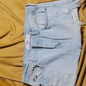 Women's mini denim skirt